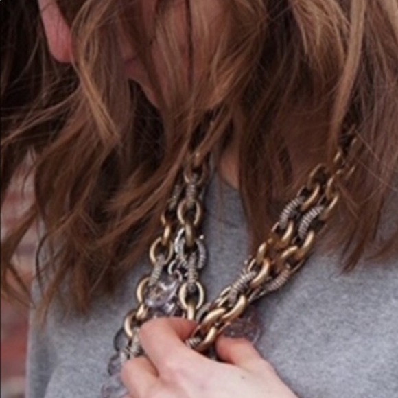 J Crew Pave Link Necklace - Picture 3 of 10